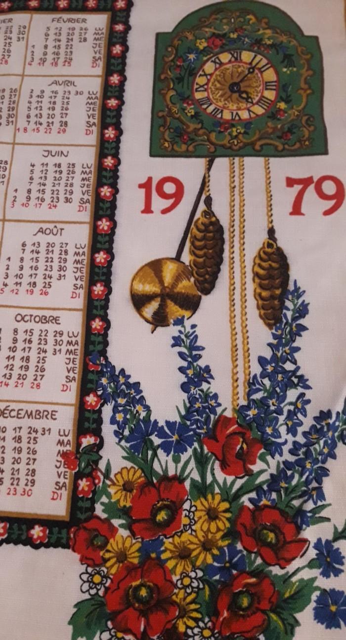 Torchon calendrier de 1979
