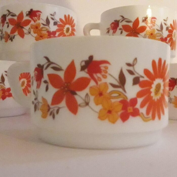 Tasses Arcopal modèle Flore