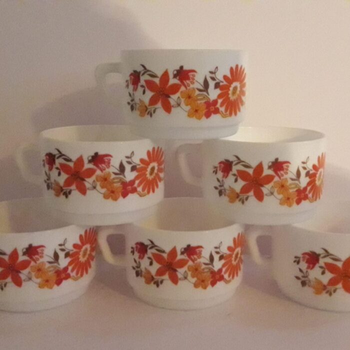 Tasses Arcopal modèle Flore