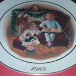 Assiette décorative souvenir de Noël 1983