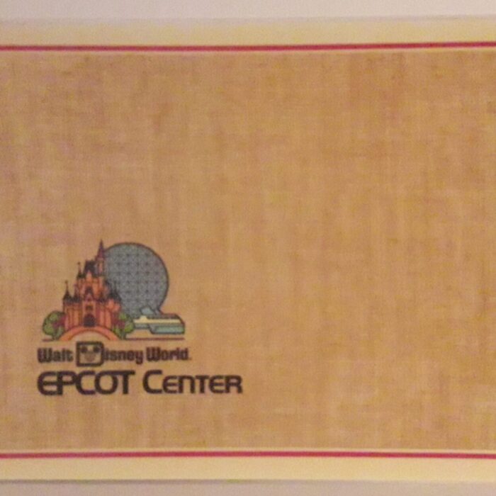 Set de table publicitaire Walt Disney Word de 1982