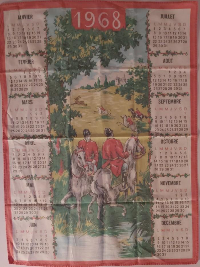 Torchon calendrier 1968