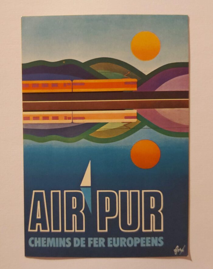 Autocollant Air pur chemins de fer Europeens