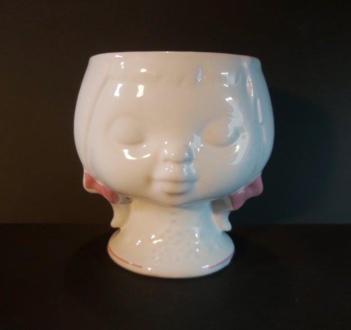 Cache pot des années 70 - Tête de petite fille
