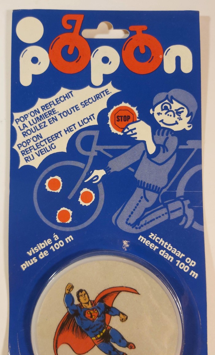 Superman Popon réfléchissant pour vélo de 1979