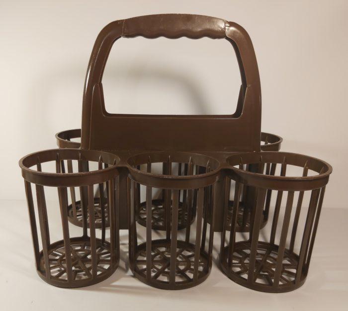 Porte bouteille marron des années 70'