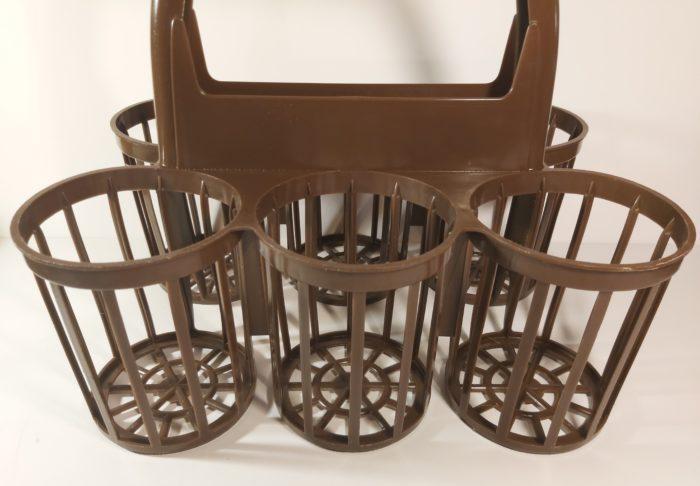 Porte bouteille marron des années 70' – Image 2