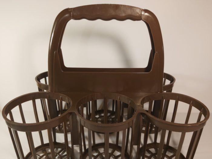 Porte bouteille marron des années 70' – Image 3