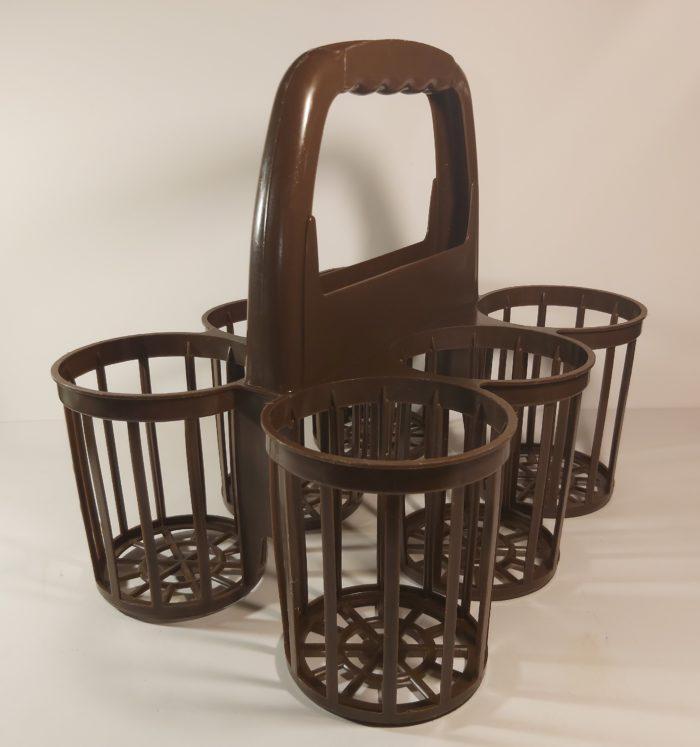 Porte bouteille marron des années 70' – Image 4