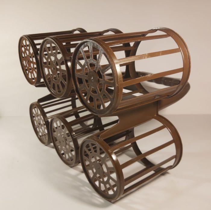 Porte bouteille marron des années 70' – Image 6