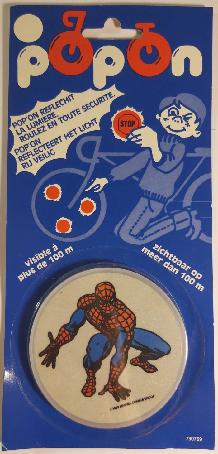 Spiderman Popon réfléchissant pour vélo de 1979