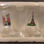 Service de 6 verres à digestifs Monuments de Paris