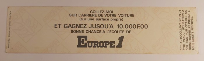 EUROPE 1 Jacques Rouland Autocollant