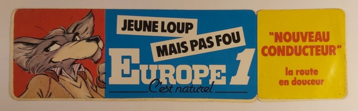 EUROPE 1 Jean Loup Mais Pas Fou Autocollant