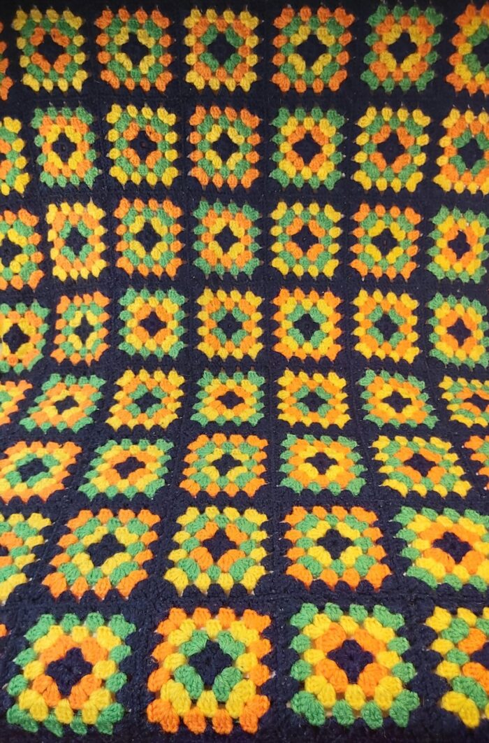 Couverture en laine fait main au crochet – Image 3