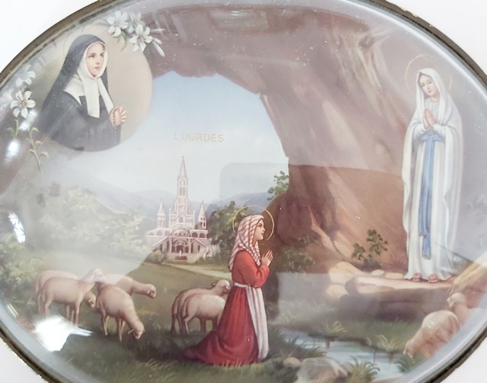 Cadre en Verre Bombé de Lourdes