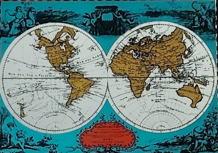 Cadre Miroir Map Monde