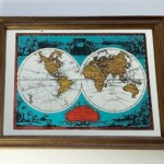 Cadre Miroir Map Monde