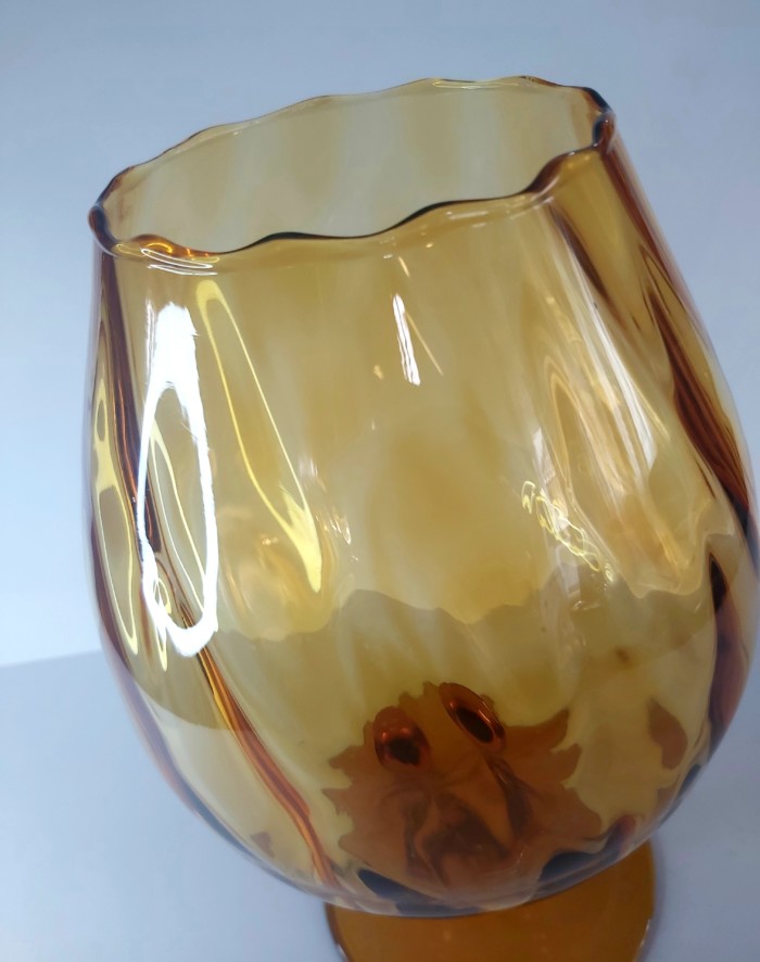 Grand vase verre à cognac des années 70′