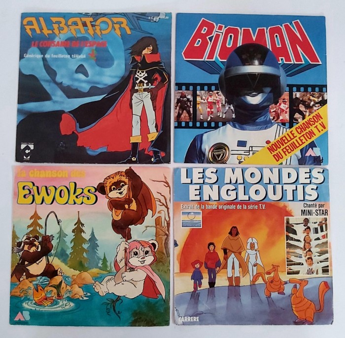 Albator – Bioman – Les Ewoks – Les Mondes Engloutis 45 Tours