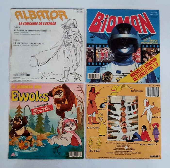 Albator – Bioman – Les Ewoks – Les Mondes Engloutis 45 Tours