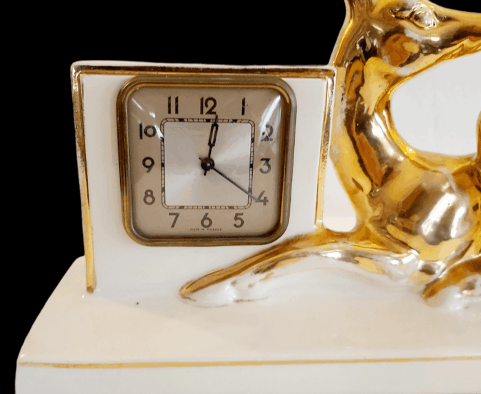 Pendule Art Déco Biche et Faon – Image 7