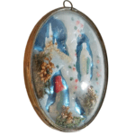 Cadre en Verre Bombé Souvenir de Lourdes
