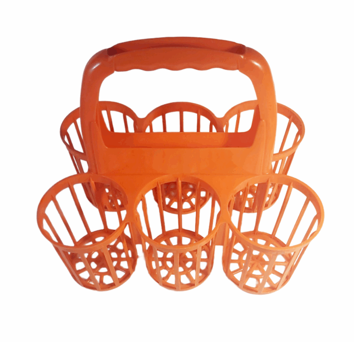 Porte Bouteilles Orange des Années 70' – Image 3