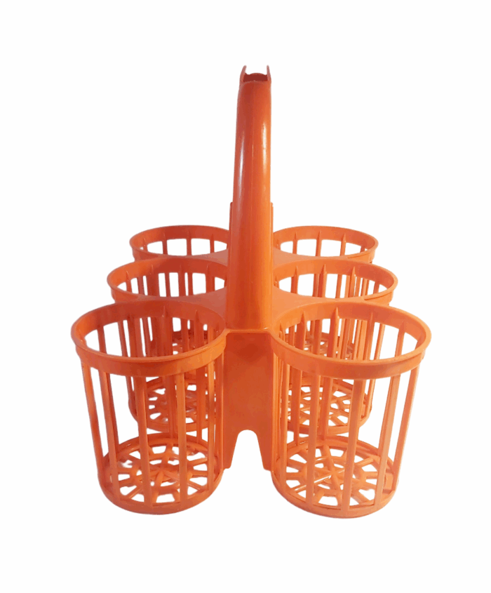 Porte Bouteilles Orange des Années 70' – Image 4