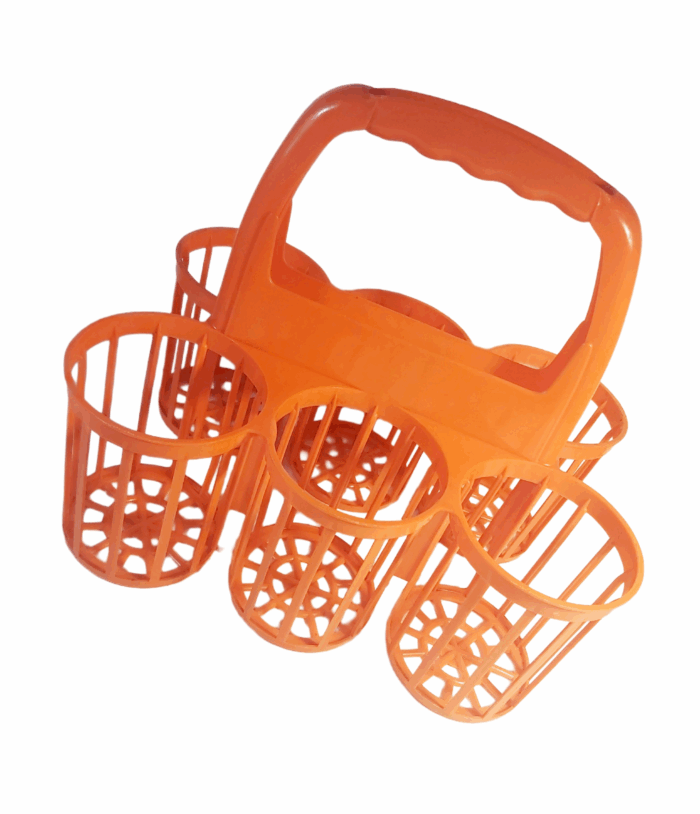 Porte Bouteilles Orange des Années 70' – Image 2