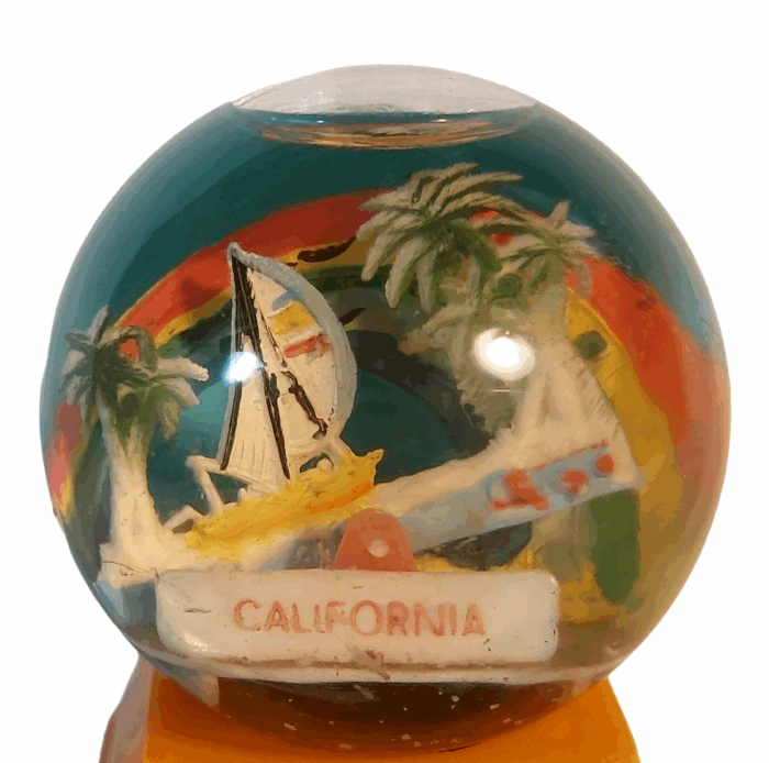 Boule à neige calendrier perpétuel tirelire California – Image 2