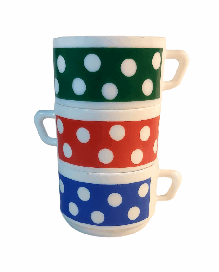 Polka Tasses Arcopal