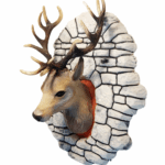 Trophée Tête de Cerf Kitsch