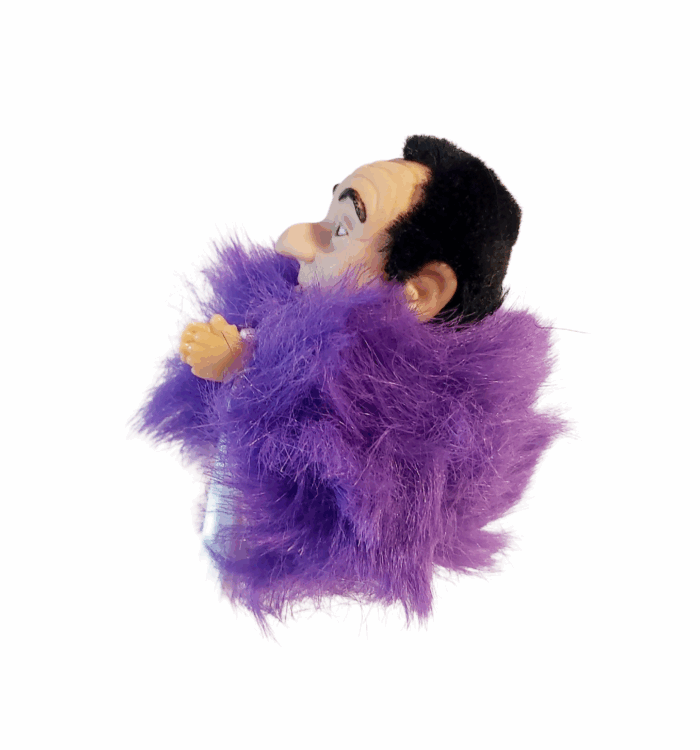 Michel Rocard Peluche à Pince du Bébête Show Violette – Image 2