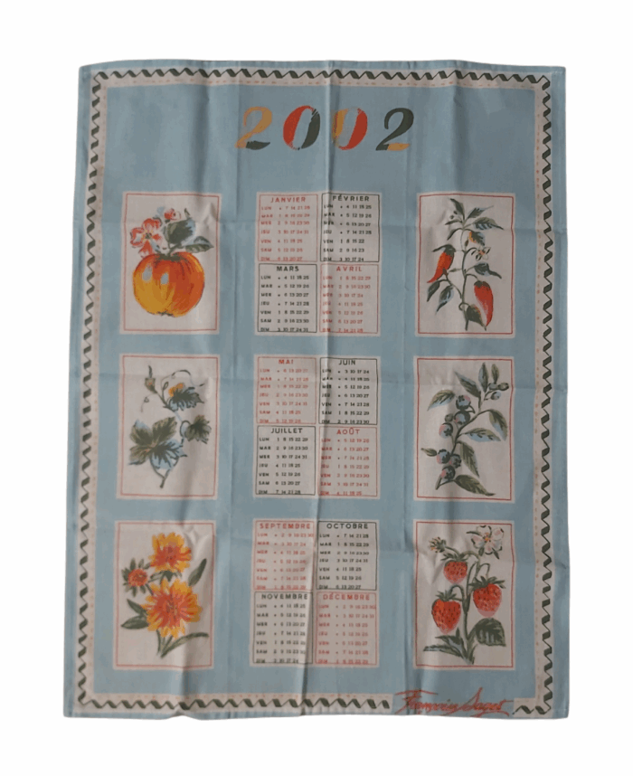 Torchon Calendrier de 2002