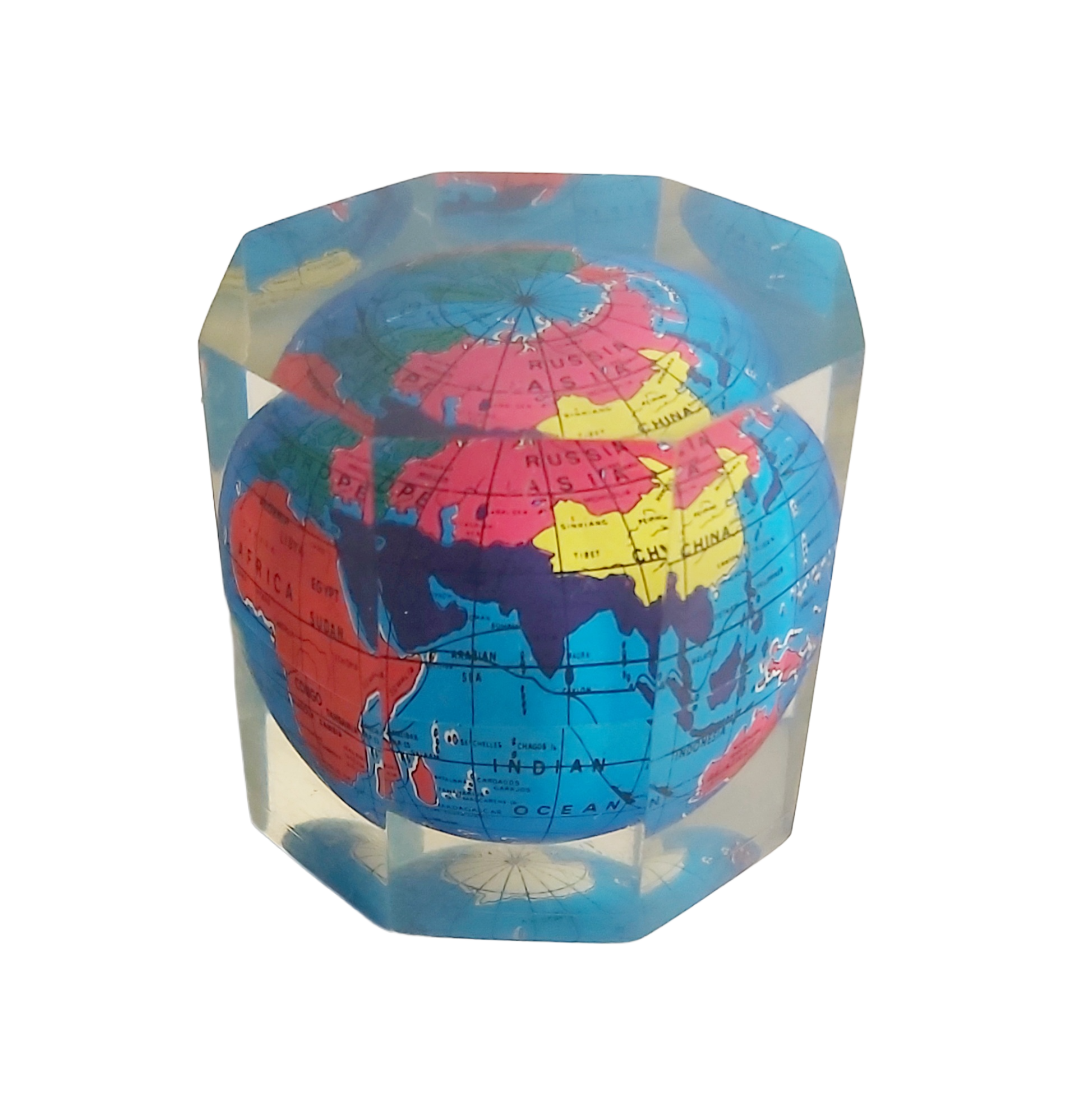 Map Monde Inclusion sous Résine – Image 2