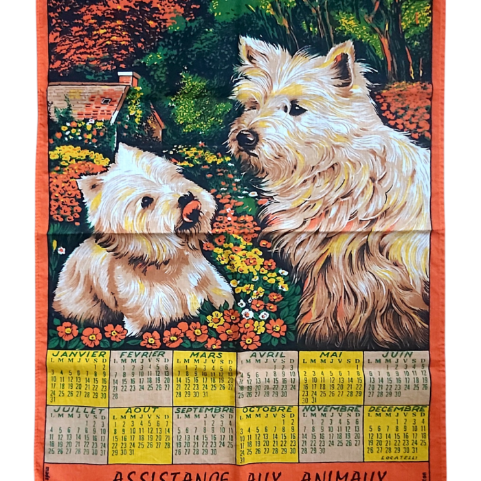 Torchon Calendrier de 1983