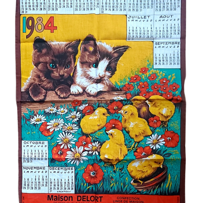 Torchon Calendrier de 1984