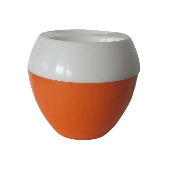 Seau à glaçons orange des années 70&prime;