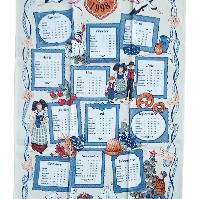 Torchon Calendrier de 1998