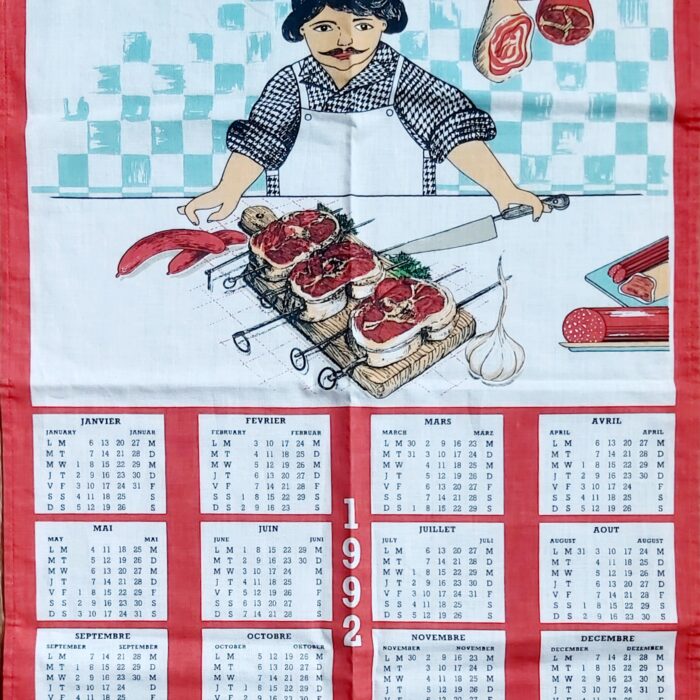 Torchon Calendrier de 1992