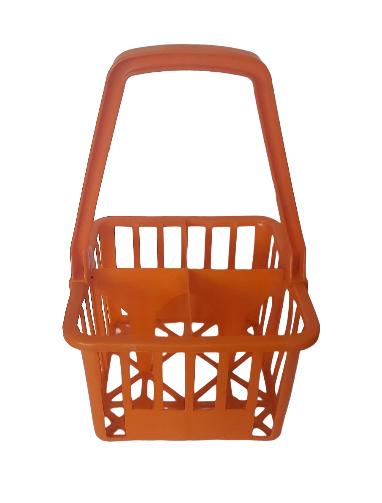 Porte-bouteilles vintage orange 1970 plastique casier 4 bouteilles – Image 4