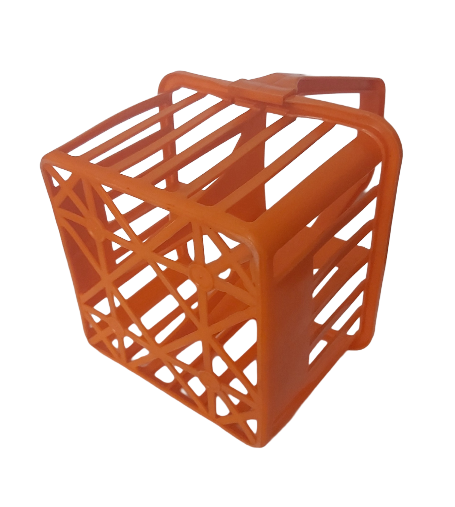Porte-bouteilles vintage orange 1970 plastique casier 4 bouteilles – Image 5