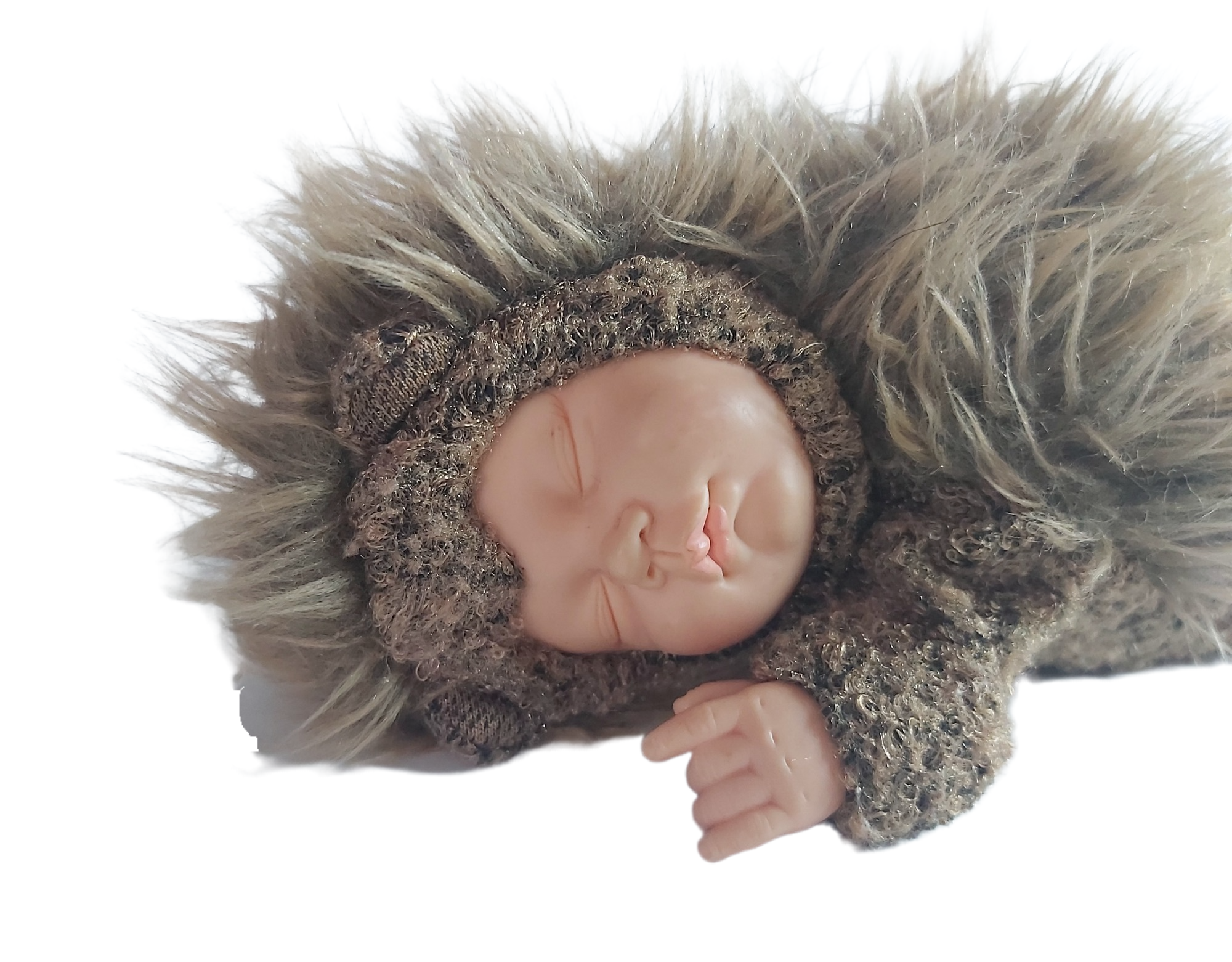 Peluche poupée Anne Geddes 1997 bébé hérisson 24 cm – Image 2