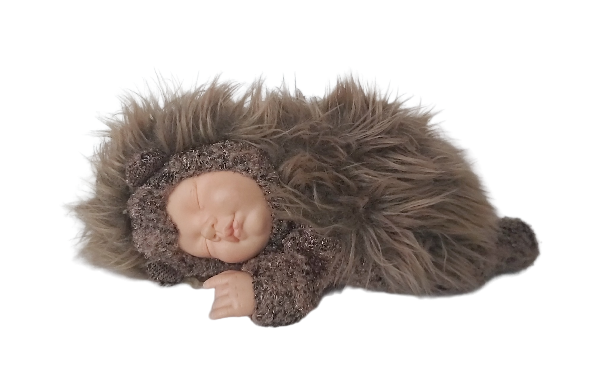 Peluche poupée Anne Geddes 1997 bébé hérisson 24 cm