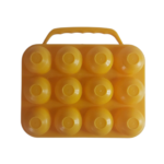 Boîte à œufs vintage orange plastique 12 œufs années 70