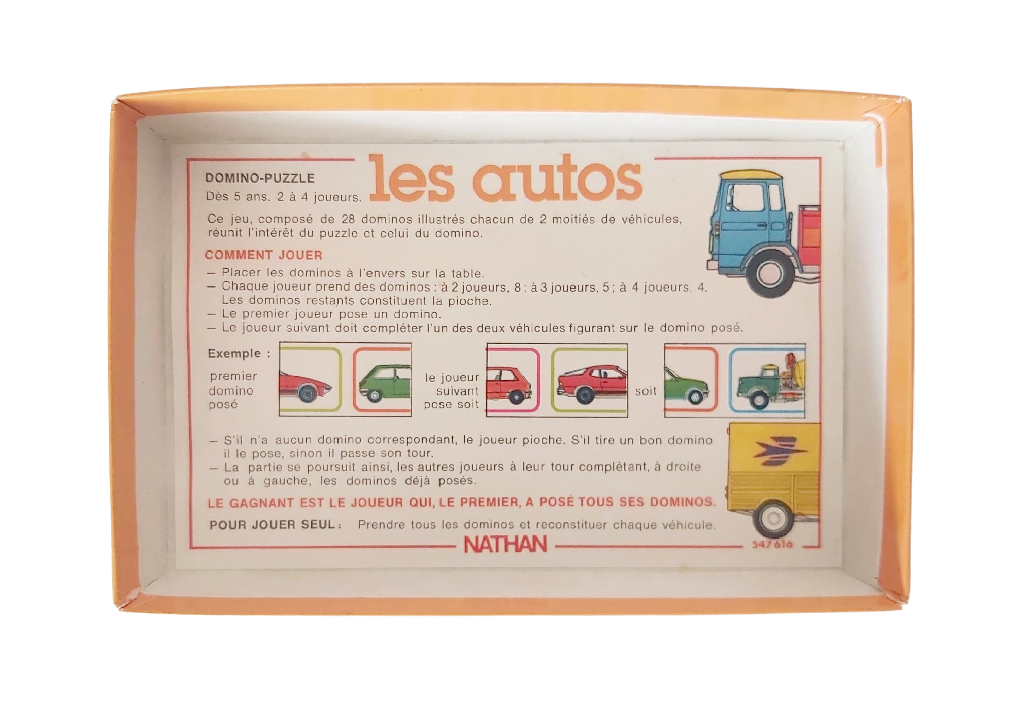 Nathan "Les Autos" Domino-Puzzle 1979 - Complet – Image 7