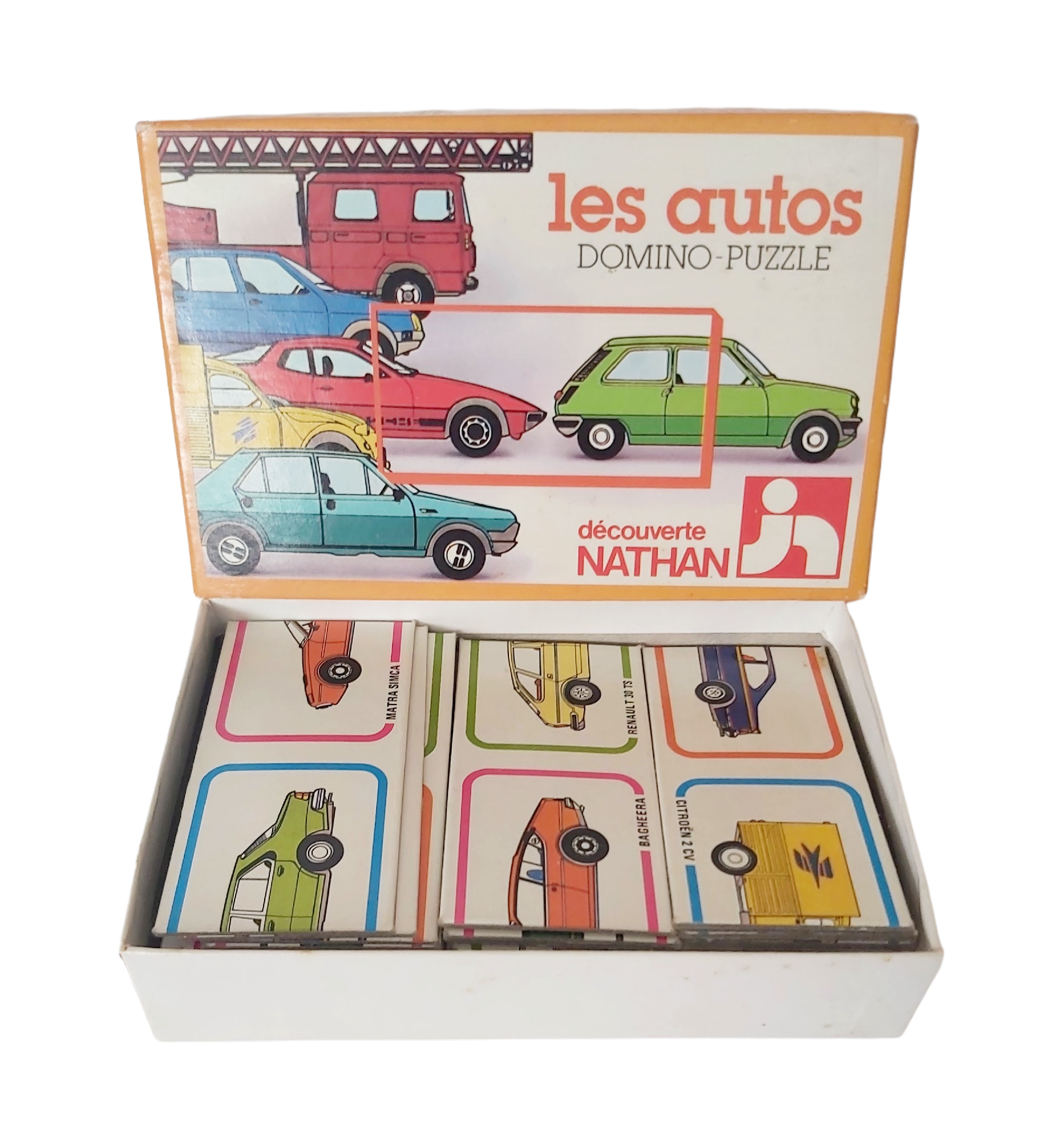 Nathan "Les Autos" Domino-Puzzle 1979 - Complet