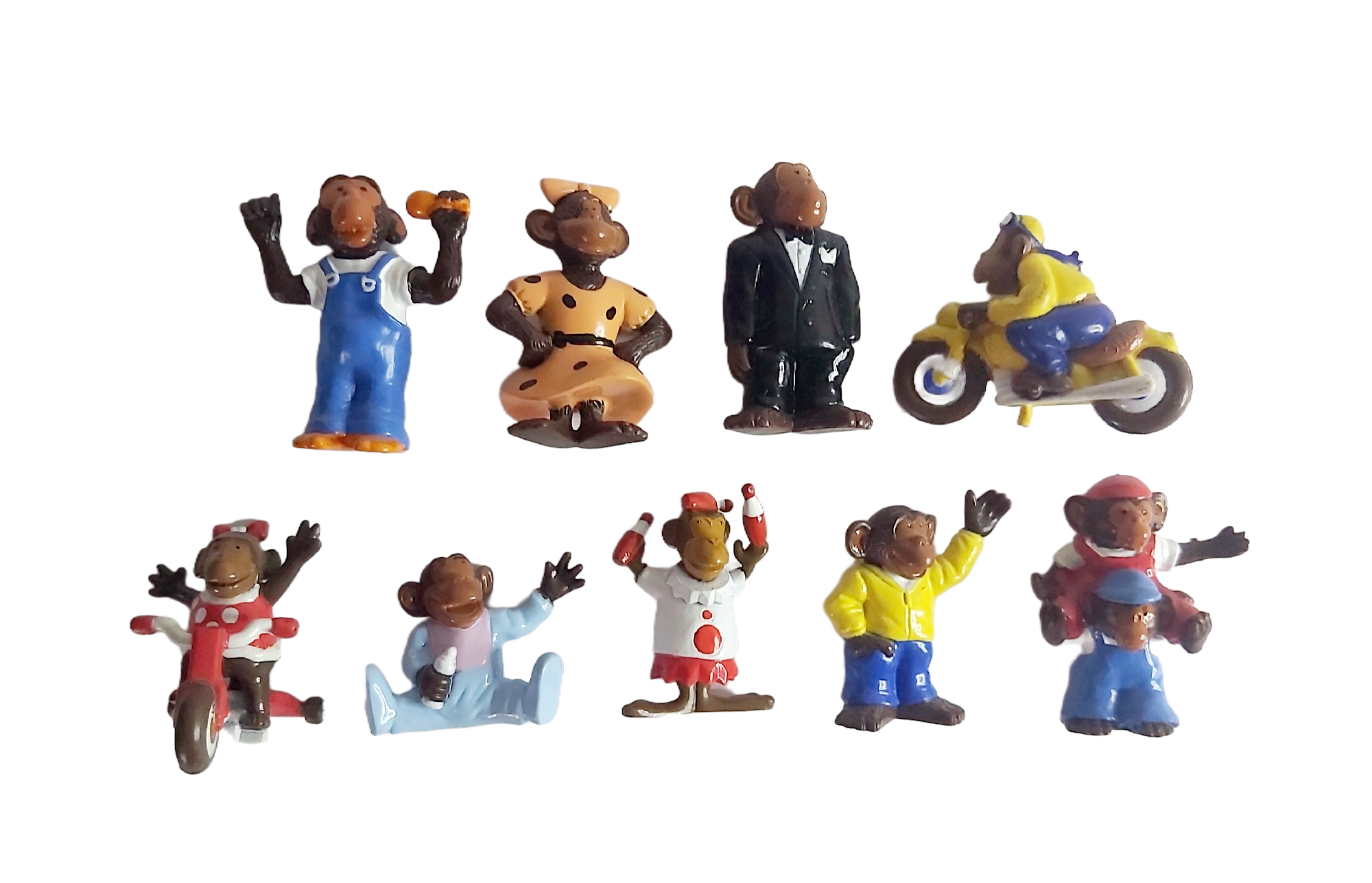 Omo Lot de 9 Figurines Singes Publicitaires Vintage Lessive Années 80 – Image 2