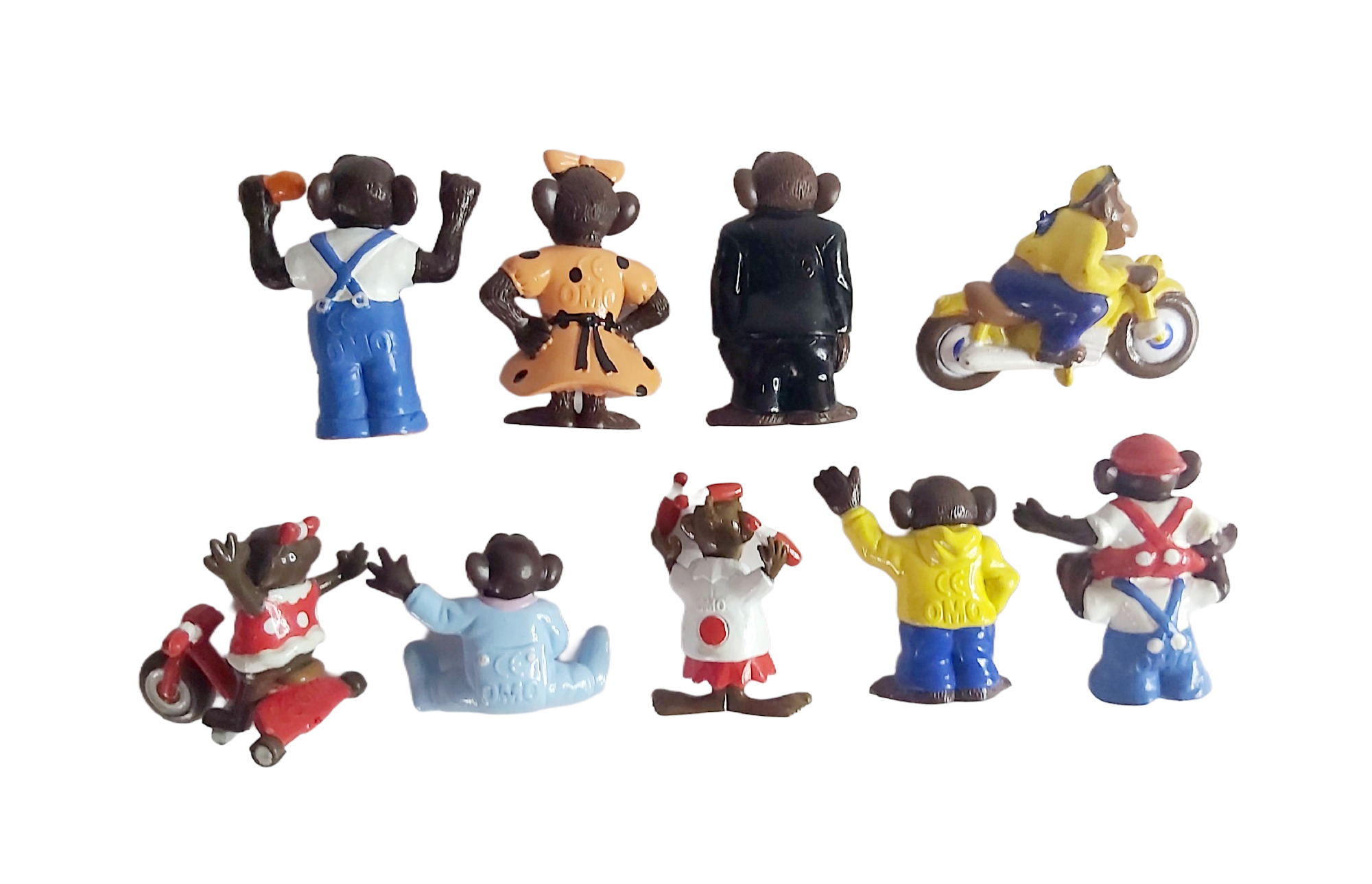 Omo Lot de 9 Figurines Singes Publicitaires Vintage Lessive Années 80 – Image 3